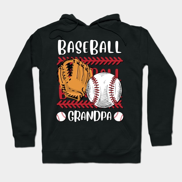 My Favorite Baseball Player Calls Me Grandpa Gift for Baseball Grandfather Hoodie by BoogieCreates